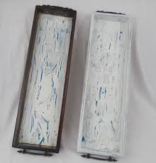 Shop our best selection of distressed finish coffee tables to reflect your style and inspire your home. Buy Custom Rustic Rectangular Tray Blue Crackle Coffee Table Tray Distressed Wood Serving Tray Made To Order From Amazing In Wood Custommade Com