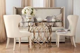 Shelby Gold Metal And Glass Round Dining Table Glass Round Dining Table Glass Top Dining Table Round Dining Table