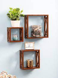 The idea of connecting wall shelves had never occurred to me until now. Woodkartindia Modern Design Wooden Wall Shelves Wall Bracket Wall Shelf For Home Decor Home Living Room Buy Online In Sweden At Sweden Desertcart Com Productid 78162525