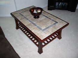 Refinished Coffee Table With A Tile Top And New Wood Moulding Coffee Table Tiled Coffee Table Coffee Table Upcycle