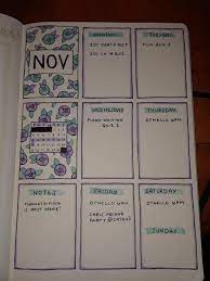 I Promise That One Day I Will Stop Being Lazy And Use A Ruler Until Then Here S My Take On Bullet Journal Bullet Journal Weekly Layout Bullet Journal Notes