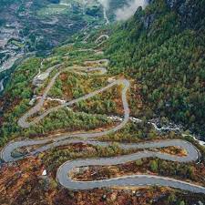 The lysebotn fjord with its highest mountain, the kjerag, is the most majestic place i've ever been. Kicking Off Switchbacksaturday This Weekend Norway This In The Climb From Lysebotn Accessed Via A Ferry Which Rises For 9km At 9 4 Every Switchback Gives Y