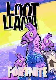 Fortnite Loot Llama Poster Poster Prints Kids Poster Skateboard Art Design