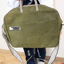 "Handcrafted Eco-Friendly Jute Laptop Bag - Vibrant Green