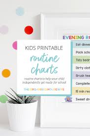 Kids Printable Routine Charts The Organised Housewife