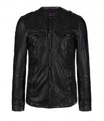 This Is An Option If It S Really Fitted Not Keen On The Buttons Black Casual Shirt Leather Shirt Leather Jacket Men