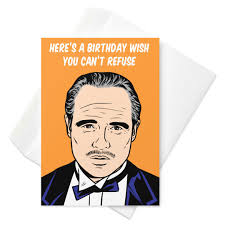 Godfather Marlon Brando Birthday Greeting Card