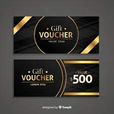 Elegant Gift Voucher With Golden Style Gift Voucher Design Gift Vouchers Gift Card Template