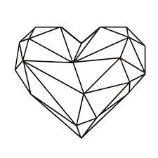 Heart Wall Decor In 2020 Geometric Drawing Heart Wall Decor Geometric Design Art