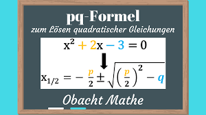 Mit dieser formel kann man. Pq Formel Zum Losen Quadratischer Gleichugen Nachhilfe Mathe Mathematik Lernen Abc Formel