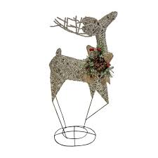 Free for commercial use no attribution required high quality images. Gold Glitter Standing Reindeer Decoration With Bow Tj Hughes