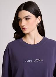 Camiseta Ampla Alexa Uva John John Feminina