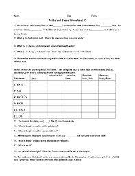 12 best images of acid rain and ph worksheet answers. Acids And Bases Ws 2