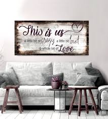 Family Wall Art This Is Us A Little Crazy V2 Wood Frame Ready To Hang Family Wall Art Family Wall Home Wall Art