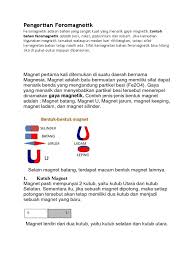 Tuliskan perbedaan magnet u dengan magnet ladam. Pengertian Feromagnetik Pdf