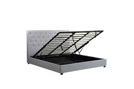 Comparison shop for king storage home in home. Logan Lift Up Storage Upholstered Platform Bed Grey King