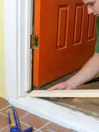 Not every threshold is adjustable, but for those that are, proper door threshold adjustment will lead to longer life, less wear and a weather tight seal. Don T Wait For Someone To Trip Over Your Rotting Entry To Revamp Your Front Door Learn How To Install A Ne Home Remodeling Diy Diy Home Repair Home Remodeling