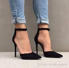 Anniv Coupon Below] Chaussure Femme Talon Fashion Sexy Shallow Stilettos  Party Shoes Woman Buckle Strap Ladies Pumps Black Suede Pointed Toe Heels  From Loveshoesqueen, $114.48 | DHgate.Com