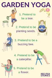 5 Garden Yoga Poses For Kids Using A Chair Yoga For Kids Yoga Lessons Childrens Yoga