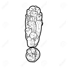 The inverted question mark, ¿, and inverted exclamation mark, ¡, are punctuation marks used to begin interrogative and exclamatory sentences or clauses, in spanish and some languages which have cultural ties with spain, such as the galician, asturian and waray languages. Exclamation Point Hand Drawn Doodled Kids Symbol Cute Monstred Royalty Free Cliparts Vectors And Stock Illustration Image 111582389