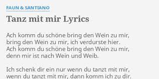 Wo die bäume und gärten erblühen. Tanz Mit Mir Lyrics By Faun Santiano Ach Komm Du Schone