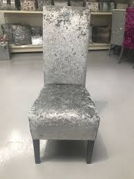 Silver Velvet And Glitter Back Dining Room Chair Chairs The Glitter Furniture Company Glitter Furniture Glitter Room Chair