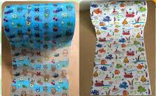 Different design of colored pp frontal tape for diaper ...