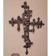 Hanging Crosses New Sale Multi Cross Metal Wall Art Plaque Indoor Outdoor Decor Ebay Cross Wall Decor Wall Crosses Metal Wall Plaques