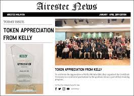 Kelly, presente in italia dal 1998. Airestec Com Token Appreciation From Kelly Services M Sdn Bhd