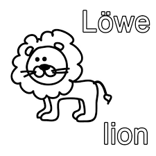 Kostenlose Malvorlage Franzosisch Lernen Lowe Lion Zum Ausmalen