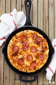 Cast Iron Skillet Pizza Recipe Cast Iron Skillet Pizza Cast Iron Recipes Skillet Pizza