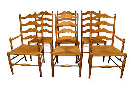 ethan allen ladder back dining chairs