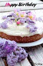 Acaketoremember 5 out of 5 stars (5,936) $ 16.00. Happy Birthday Purple Flowers And Butterfly Cake Gif Picmix