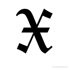 Letter x zeichen design vorlage element. Canterbury Font Alphabet X Gothic Alphabet Alphabet Printables Alphabet