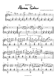 Dices que eramos felices, todo ya paso, todo ya paso. Partitura Para Piano Sofia Alvaro Soler Las Notas De Nana