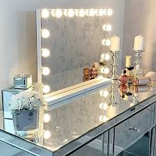 Amazon Com Hansong Large Vanity Makeup Mirror With Lights Hollywood Lighted Mirror With 1 Makeup Mirror With Lights Hollywood Vanity Mirror Mirror With Lights