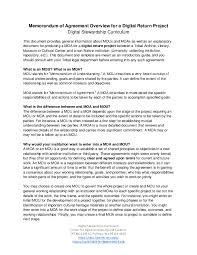 Check spelling or type a new query. Memorandum Of Agreement Overview For A Digital Return Project The Sustainable Heritage Network