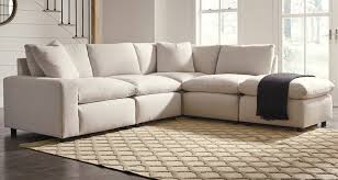 Savesto Ivory 5 Piece Sectional Modular Sectional Sofa Sectional Sofa Beige Sectional Sofa