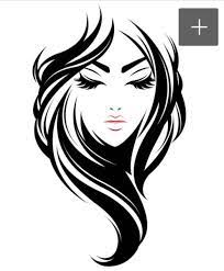 Illustration Of Women Long Hair Style Icon Icon Women Face On White Face Illustration Fashion Illustration Face Silhouette Art