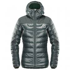 Haglöfs Womens Bivvy Down Hood Down Jacket Mineral Xs