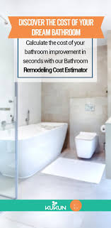 The national association of the remodeling industry puts the cost of a bathroom renovation at about $35,000. The First Step To Create The Bathroom Of Your Dreams Is To Find Out The Cost Of This Home Imp Remodeling Cost Estimator Bathroom Remodel Cost Bathrooms Remodel
