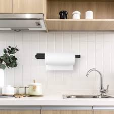 Stainless steel kitchen cupboards ukrainian city. Buy Paper Towel Holder Self Adhesive Or Drilling Under Cabinet Black Paper Towel Rack Sus304 Stainless Steel Wall Mount Towel Paper Holder For Kitchen Pantry Sink Bathroom Online In Ukraine B092tkh4cp