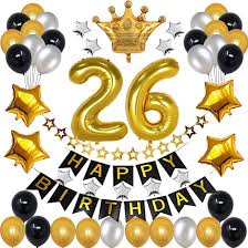 With a photo collage you always tell a story. Amazon Com 26th Birthday Decorations For Men Boy Women Girl Black And Gold Birthday Decorations For 26th And 62nd Happy Birthday Party With 26 Gold Number Balloon Happy Birthday Banner And Gold Crown Balloons