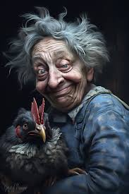 Weird face and cartoon character in painting