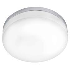Feuchtraumgeeignete aufbauleuchte fueva 1 aus metallguss ip44. Badezimmer Deckenleuchte Led Lora In Chrom Glas Opal Matt Weiss 24w O 42cm Myleuchte Com