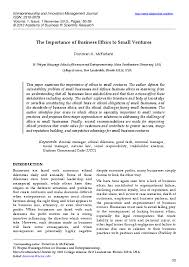 Pdf The Importance Of Business Ethics To Small Ventures Entrepreneurship And Innovation Management Journal Issn 2310 0079 Academia Edu