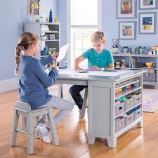 Recently, i decided my craft room needed a complete organizational overhaul. Martha Stewart Living And Learning Kids Art Table And Stool Set Gray Wooden Drawing And Painting Desk With Paper Roller Paint Cups And Removable Craft Supplies Storage Bins Buy Online In