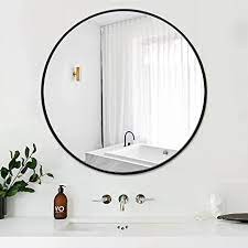 Kmart has a wide variety of bathroom mirrors. Amazon Com Pexfix Circle Wall Mirror 30 Inch Black Round Wall Mirror Aluminum Alloy Framed Large Round Mirror For Wall For Entryways Washrooms Living Rooms Kitchen Dining