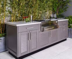 The perfect, modern, light gray kitchen cabinets! Outdoor Kitchen Cabinet Materials The 5 Most Popular Types Outeriors