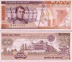 Produced by jamal & ganja. Sammlung Von Banknoten Mexiko Pick Nummer 88 5000 Peso La Maison Du Collectionneur